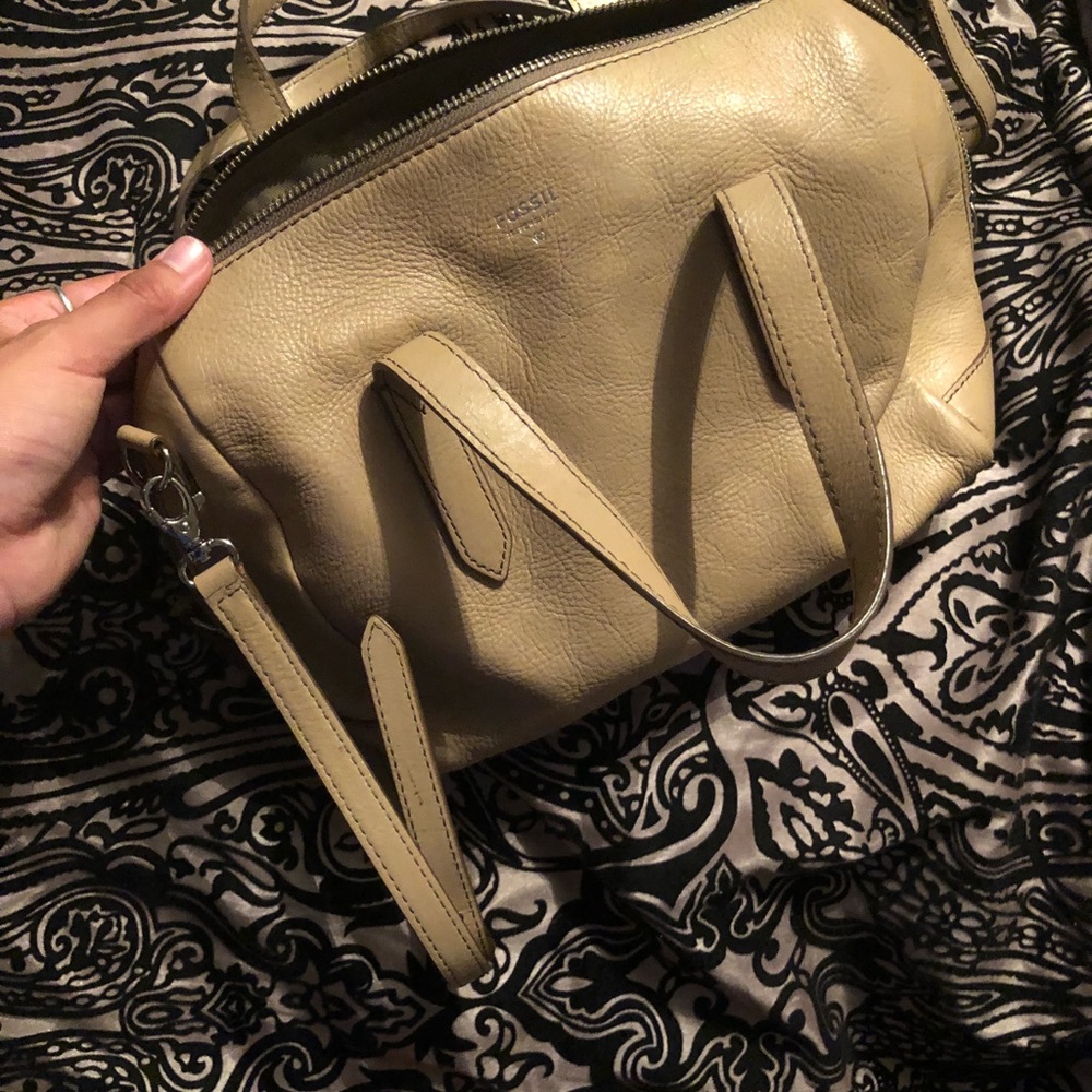 Fossil Sydney Satchel in Taupe